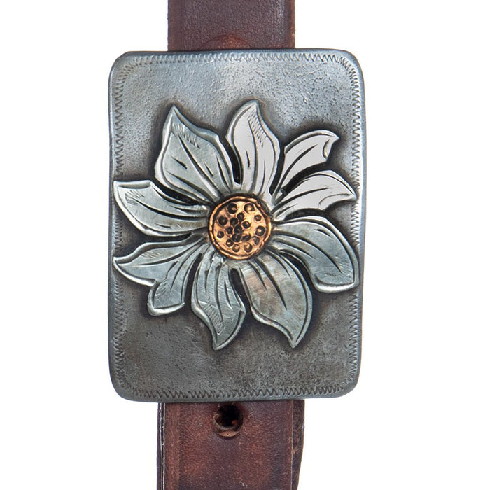 Cowperson Tack NRS Exclusive Silver Sleepy Sunflower Slit Ear Headstall
