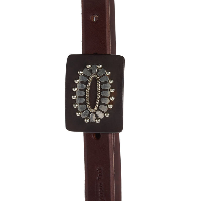 Cowperson Tack Silver Navajo 3/4inch Slit Ear Headstall