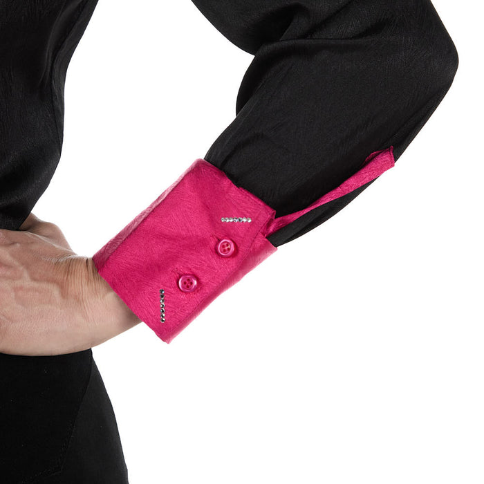Kultured Rider Women's Black with Pink Show Top