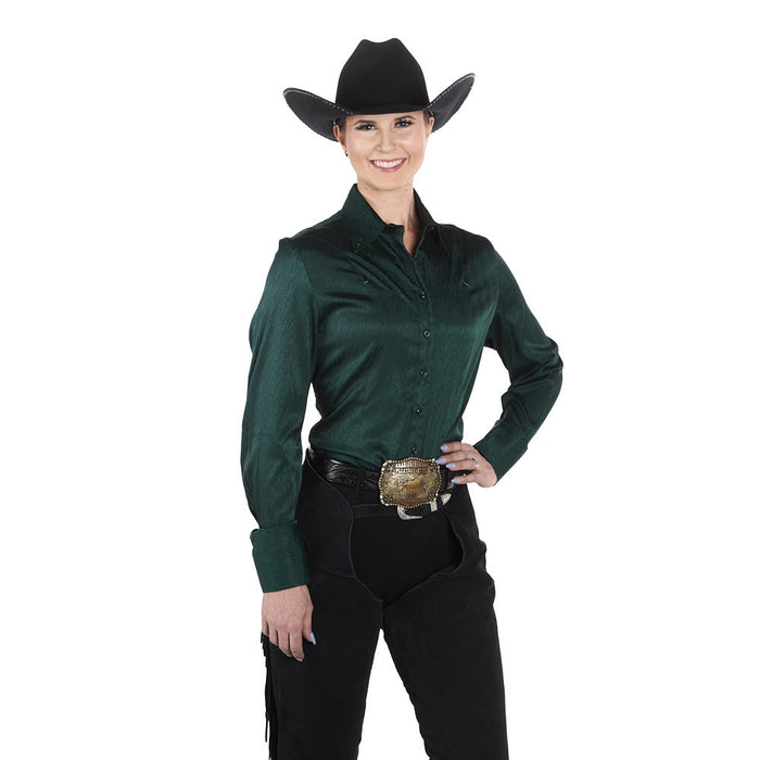 Kultured Rider Women's Hunter Green Solid Show Top