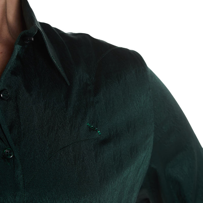 Kultured Rider Women's Hunter Green Solid Show Top