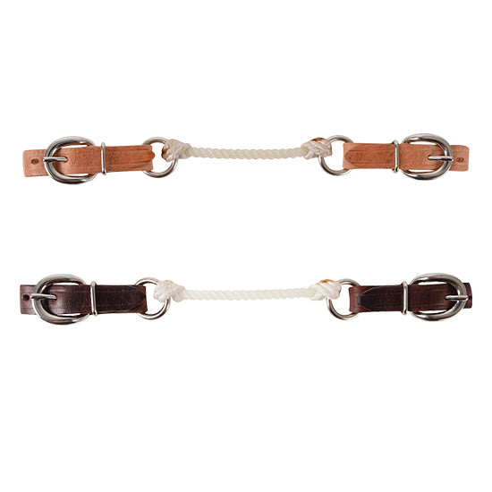 Martin Saddlery Rope Curb Strap with Harness Leather