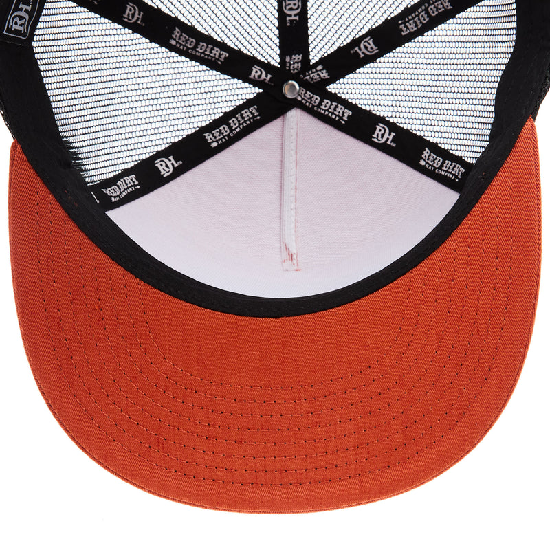 Red Dirt Hat Company Burnt Orange Black Guitar Cap