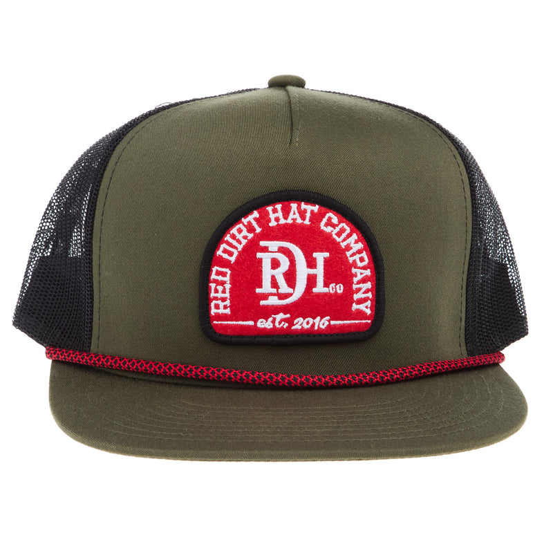 Red Dirt Hat Company Olive Black Ruger Cap