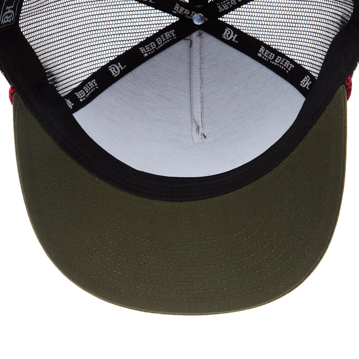 Red Dirt Gambler - Noir/Kaki 5 panneaux - Casquette chapeau - Rdhc-482 Red Dirt Gambler - Noir/Kaki 5 panneaux - Casquette chapeau - Rdhc-482