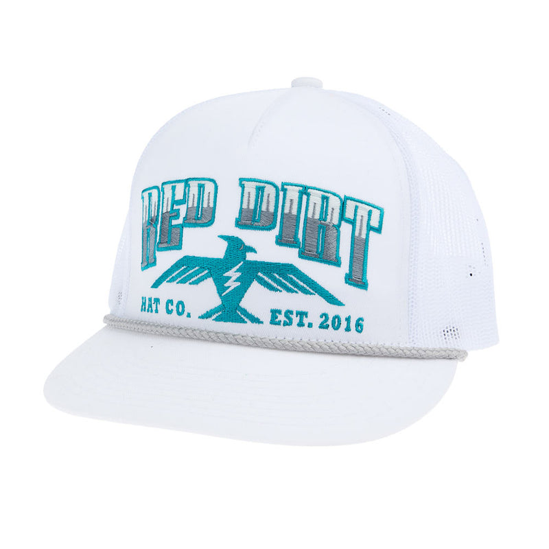 Red Dirt Hat Company Black Watch Me Fly White Cap