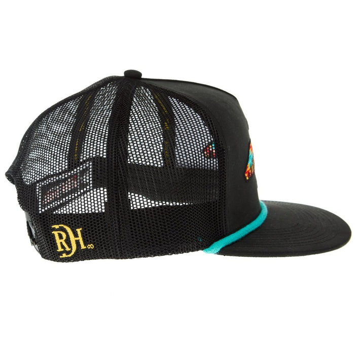Red Dirt Hat Company Co Black and Turquoise Johnny Cap