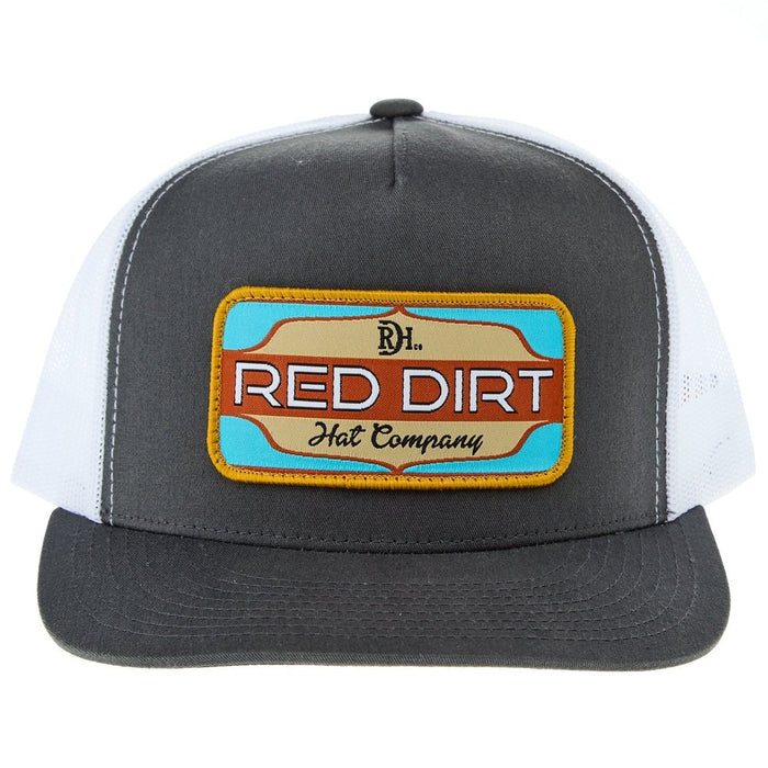 Red Dirt Hat Company Co Bunk House Charcoal and White Cap
