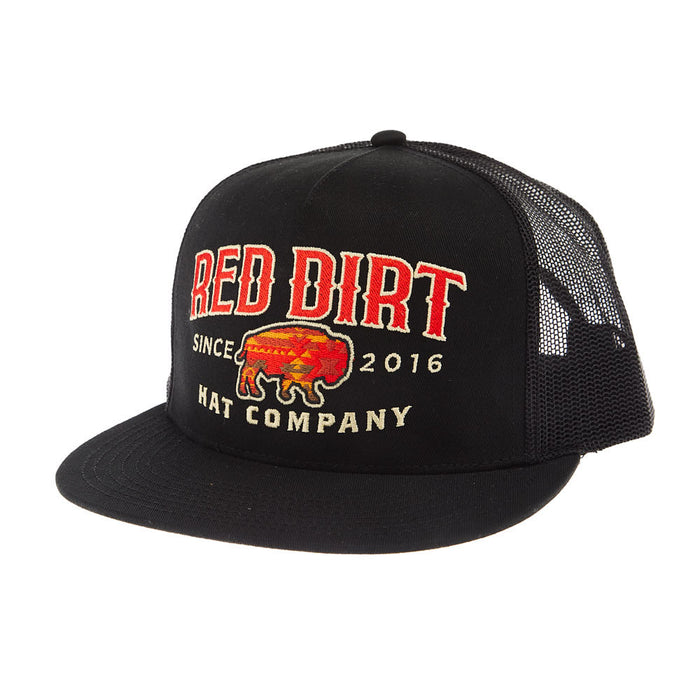 Red Dirt Hat Company Sunset Buffalo Black Cap