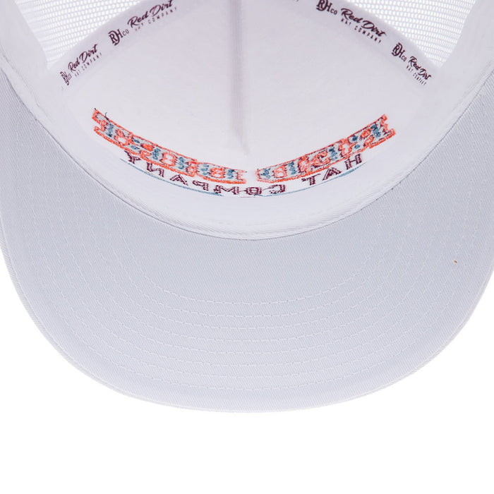 Red Dirt Hat Company Aztec Thunderbird White Cap