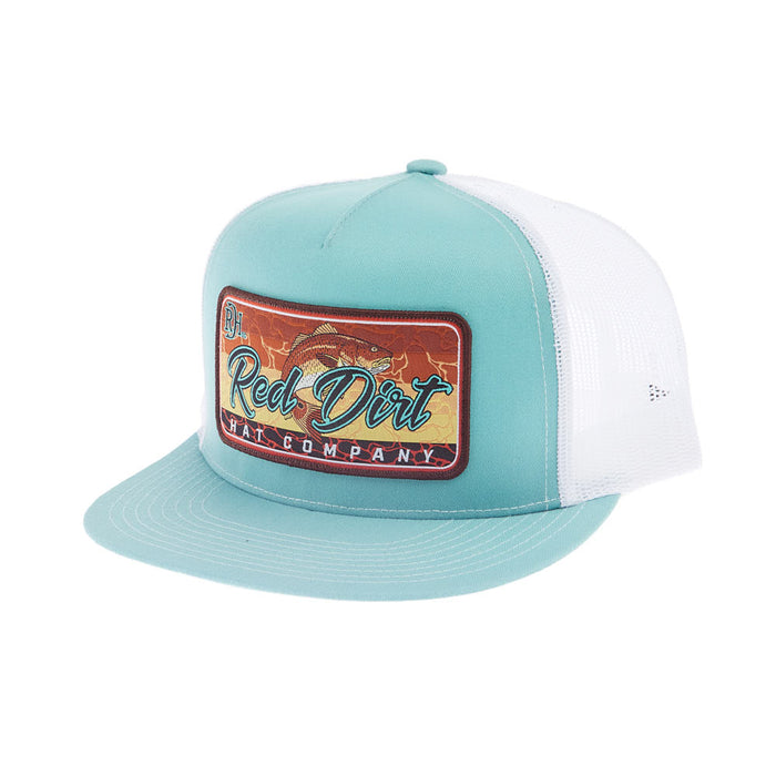 Red Dirt Hat Company Fish Turq/White Cap
