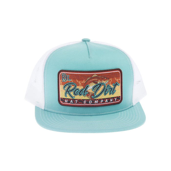 Red Dirt Hat Company Fish Turq/White Cap
