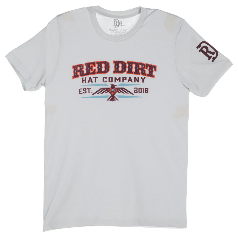 Red Dirt Hat Company Co Aztec Thunderbird Silver Tee