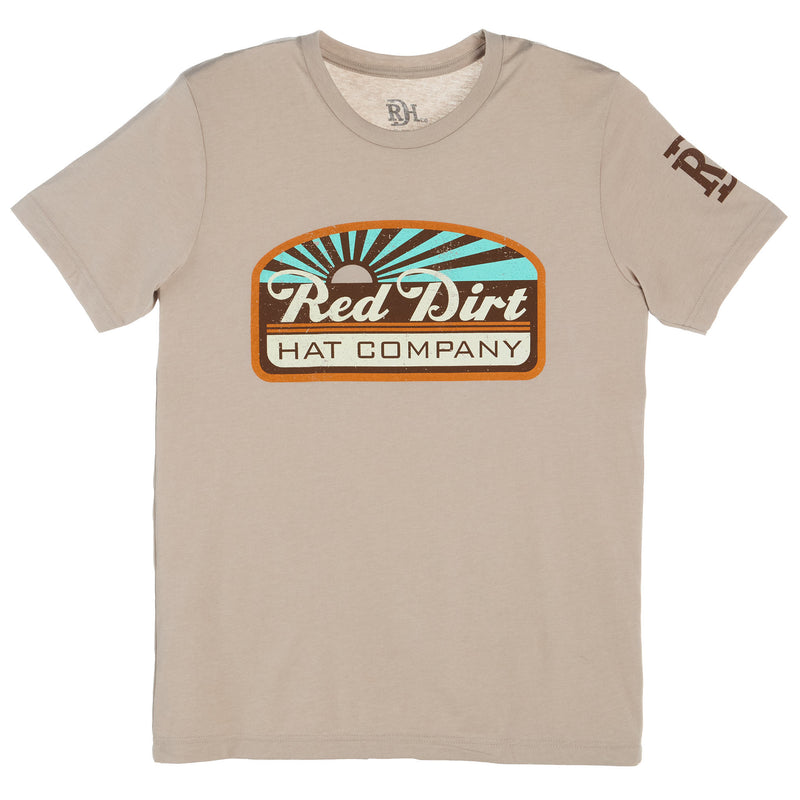 Red Dirt Hat Company Co Blue Skies Tan Tee