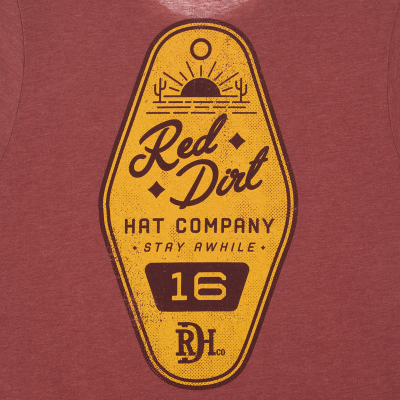 Red Dirt Hat Company Co Clay Hotel Key Tee