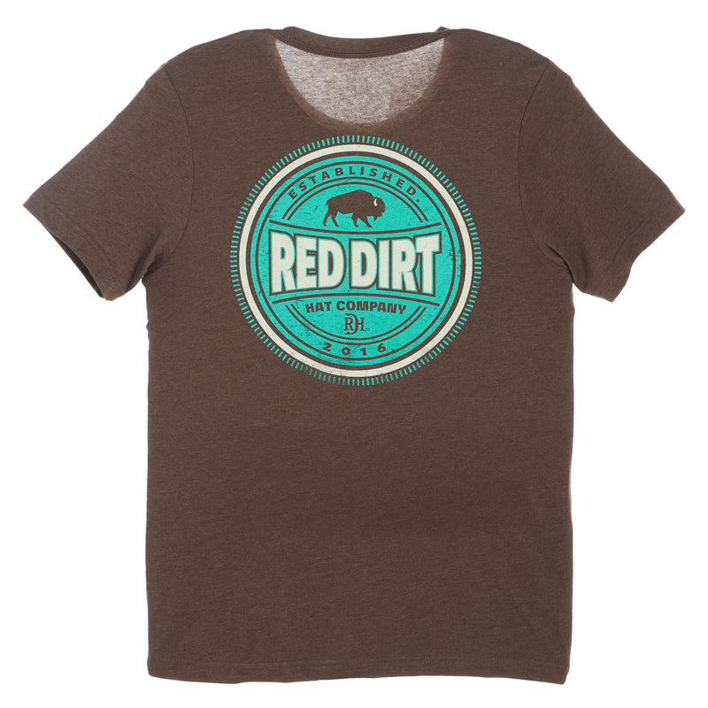 Red Dirt Hat Company Co Brown Buffalo Chip Tee