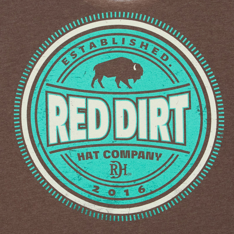 Red Dirt Hat Company Co Brown Buffalo Chip Tee