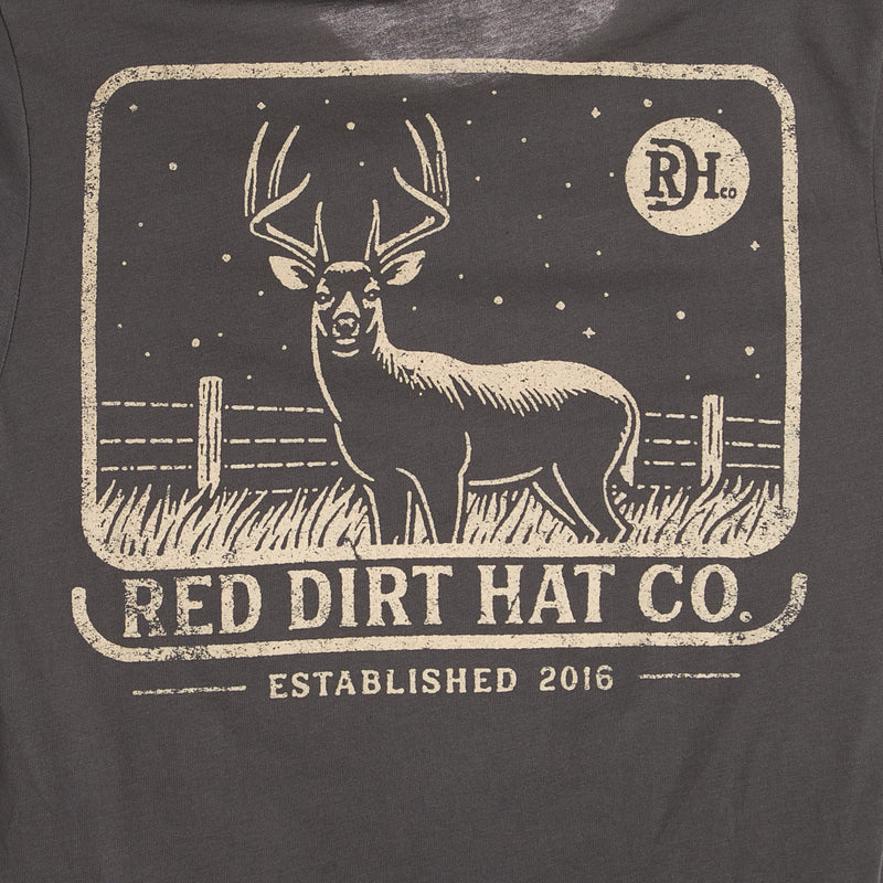 Red Dirt Hat Company Men's Asphalt Big Buck Tee Shirt