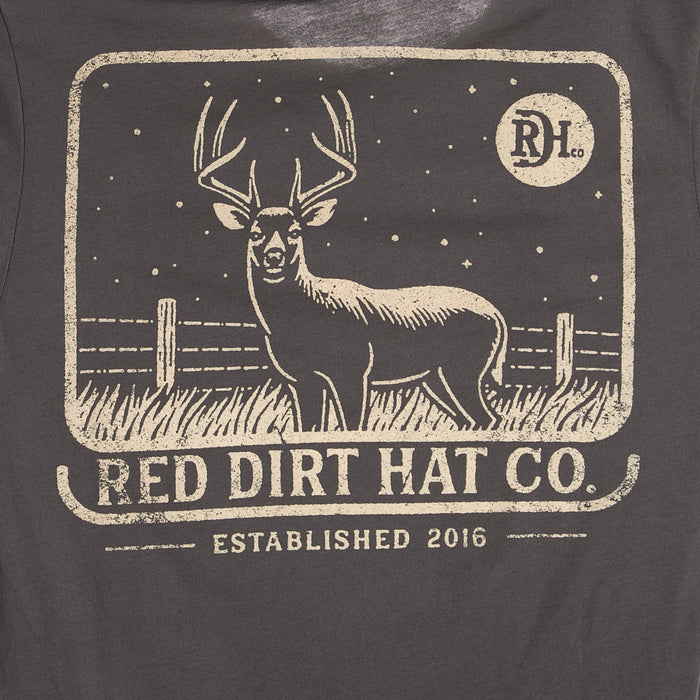 Red Dirt Hat Company Men's Asphalt Big Buck Tee Shirt
