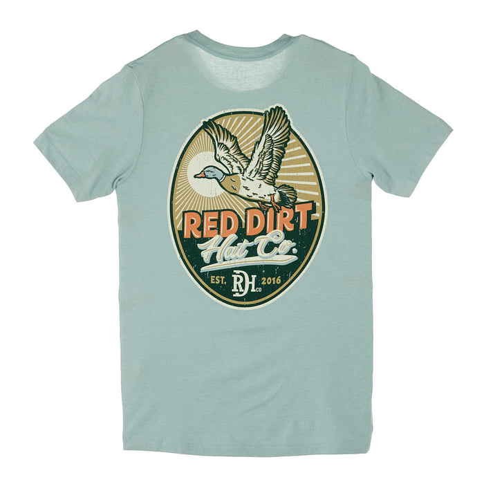 Red Dirt Hat Company Mens Dusty Blue Big Duck Energy Tee