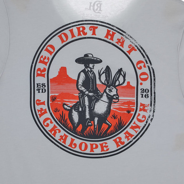 Red Dirt Hat Company Men's Jackalope Trail Silver Tee