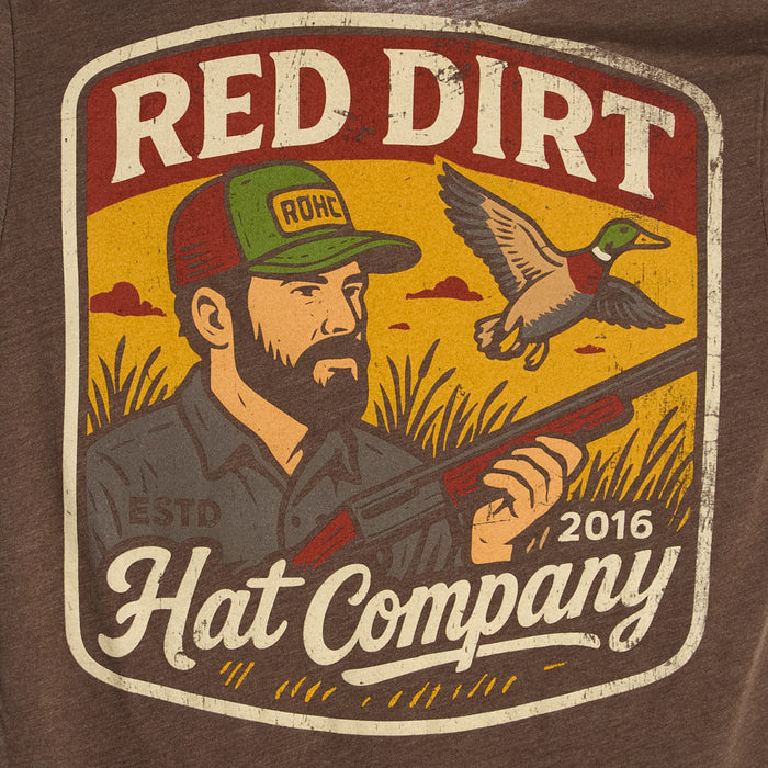 Red Dirt Hat Company Men's Brown Bird Shot Tee Shirt