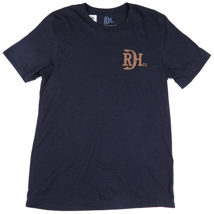 Red Dirt Hat Company Men's Heather Black Old Glory Tee Shirt