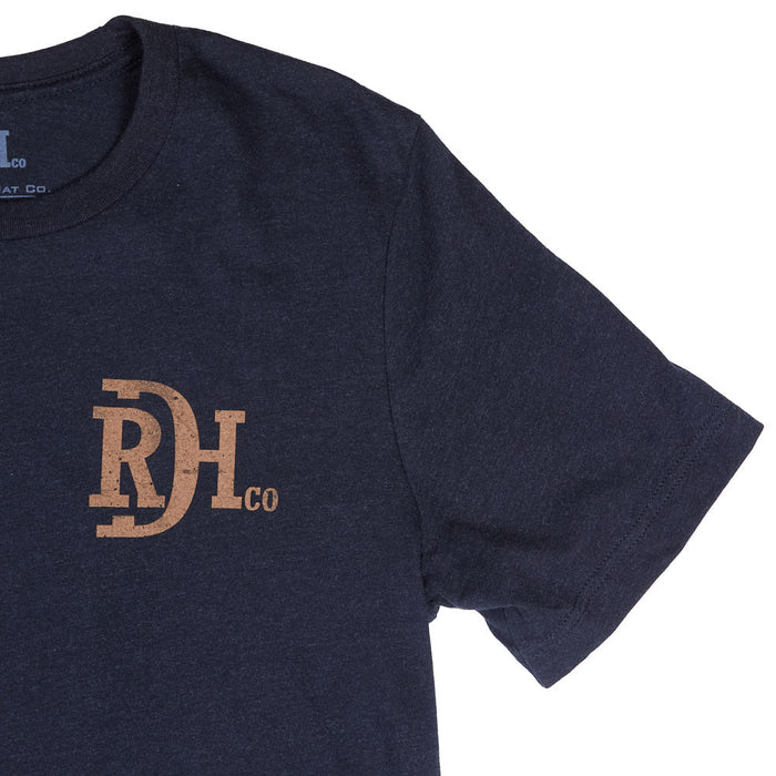 Red Dirt Hat Company Men's Heather Black Old Glory Tee Shirt