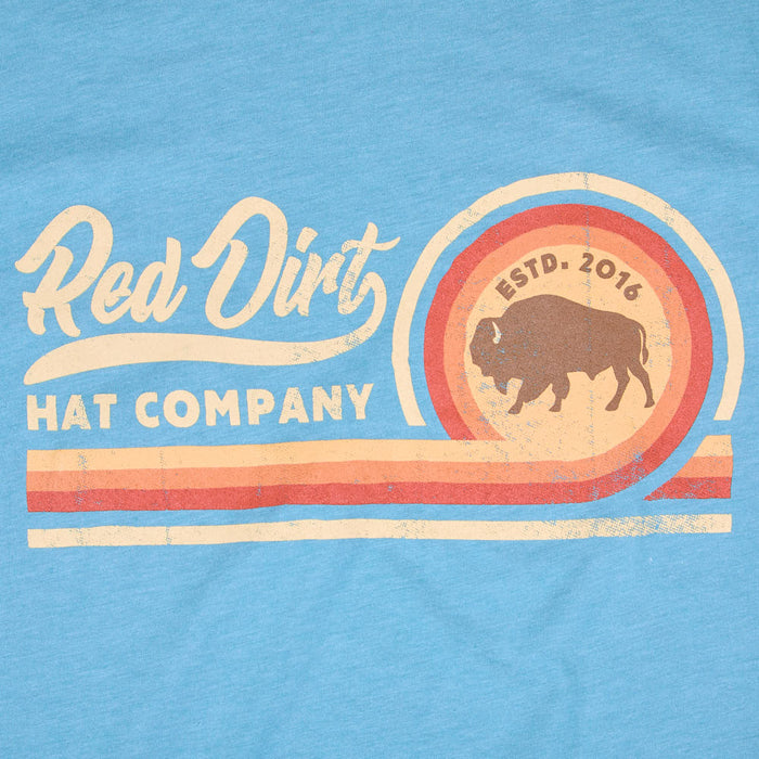 Red Dirt Hat Company Men's Heather Blue Surf Side Tee Shirt