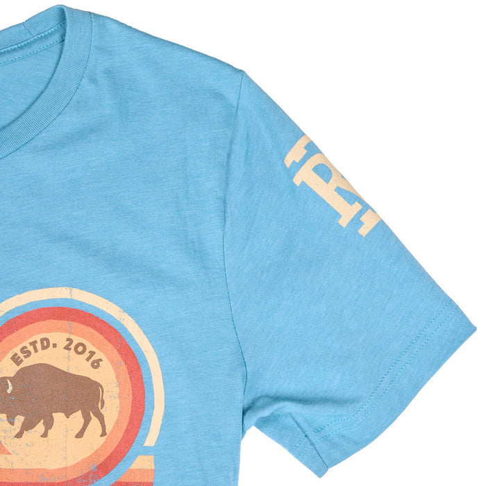 Red Dirt Hat Company Men's Heather Blue Surf Side Tee Shirt