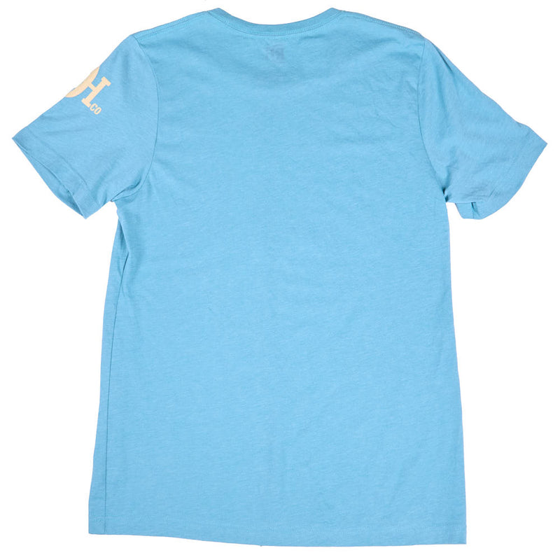 Red Dirt Hat Company Men's Heather Blue Surf Side Tee Shirt