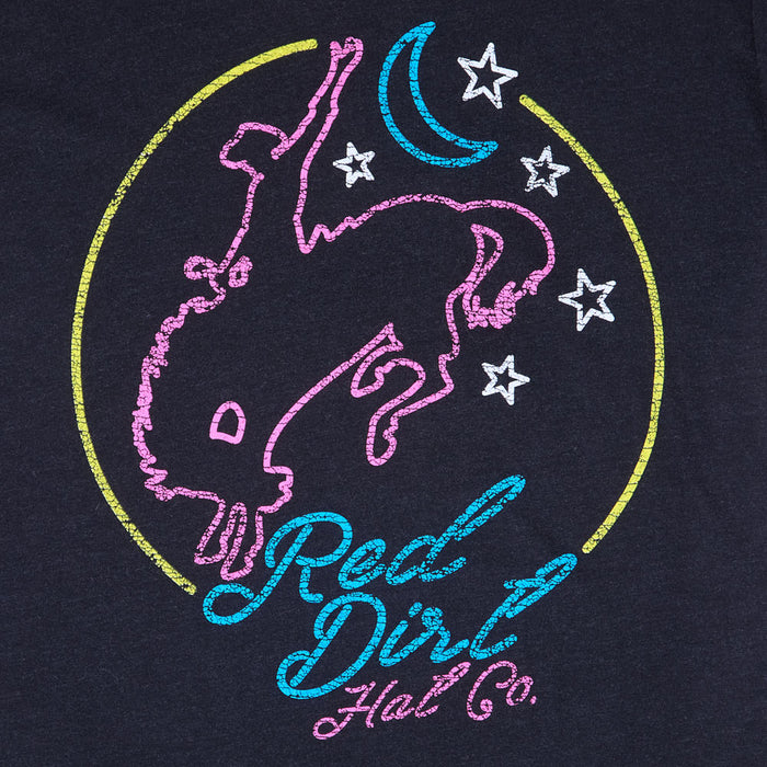 Red Dirt Hat Company Men's Heather Black Neon Moon Tee Shirt