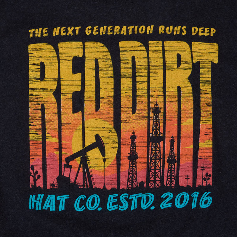 Red Dirt Hat Company Boy's Heather Black The Derricks Tee Shirt
