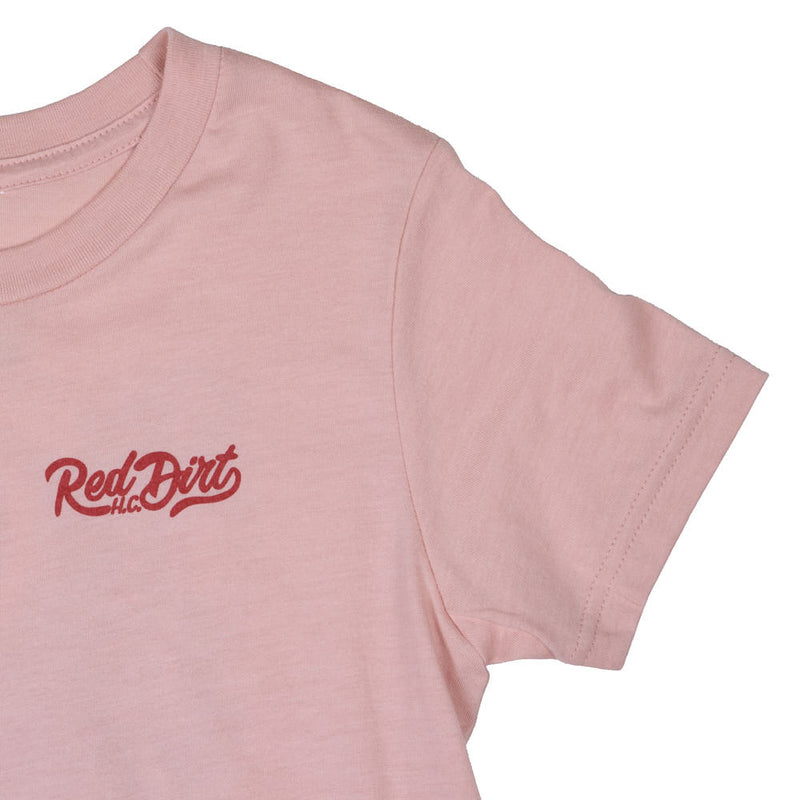 Red Dirt Hat Company Boy's Heather Peach Turquoise Bison Tee Shirt