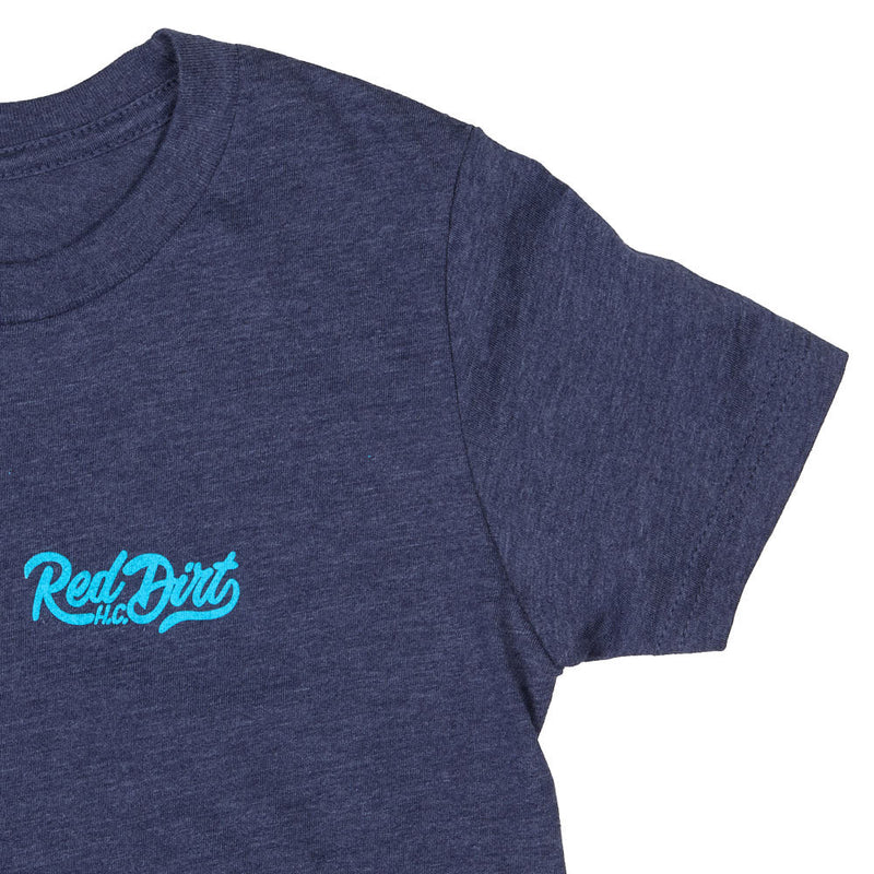 Red Dirt Hat Company Boy's Heather Navy Arena Raised Tee Shirt