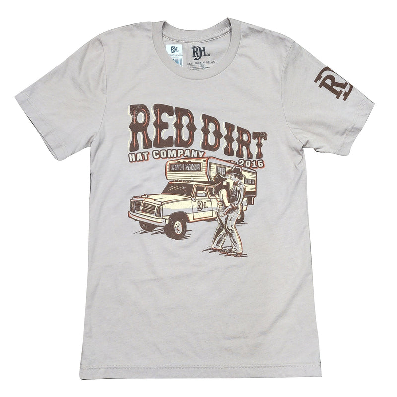 Red Dirt Hat Company Mens Dirt Rodeo Ready Tan Tee Shirt