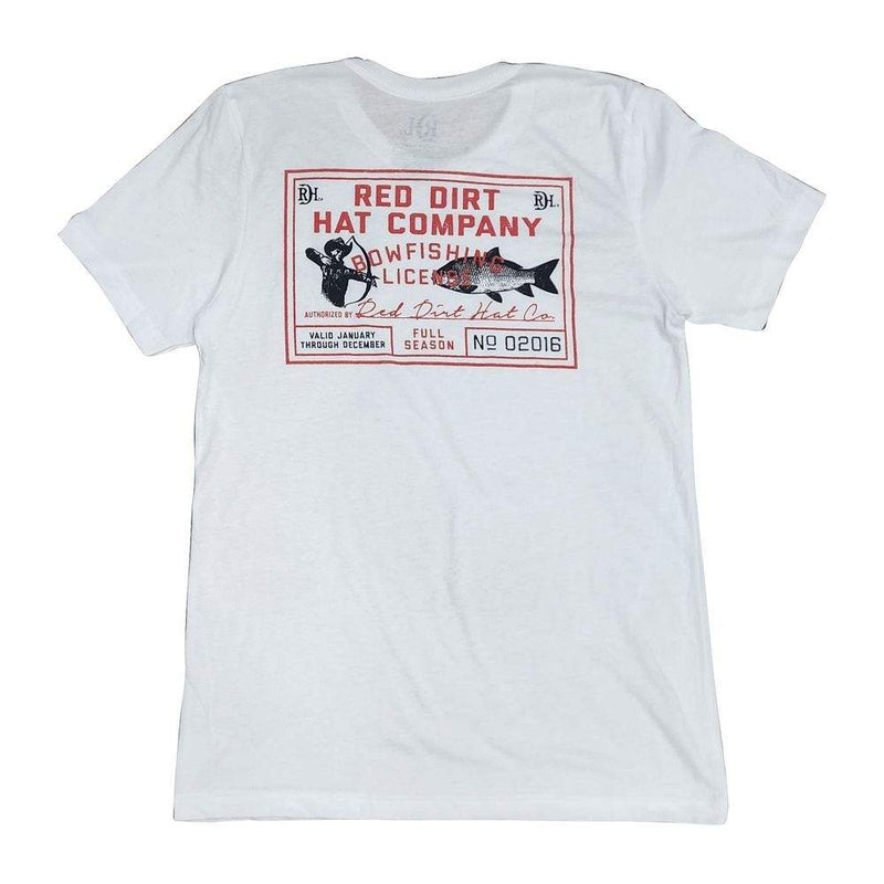 Red Dirt Hat Company Mens Bowfishing White Tee Shirt