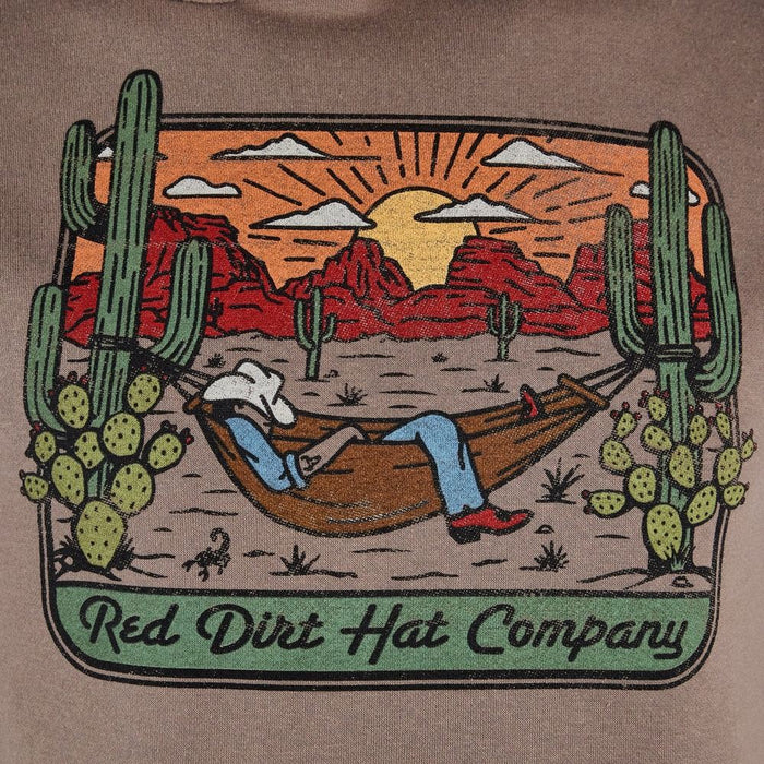 Red Dirt Hat Company Mens Latte Relaxing Hoodie