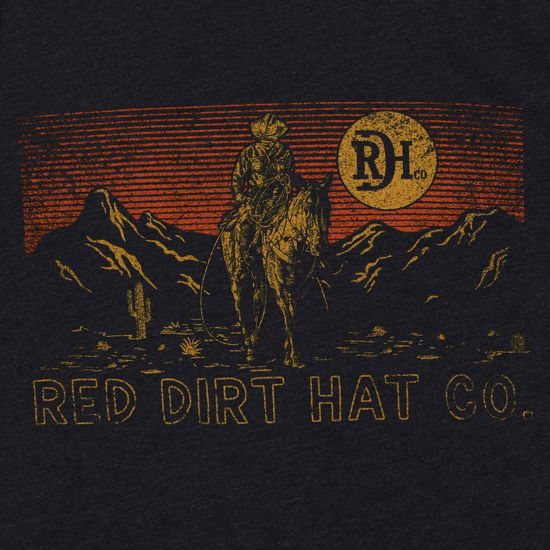 Red Dirt Hat Company Men's Vaquero Black Tee