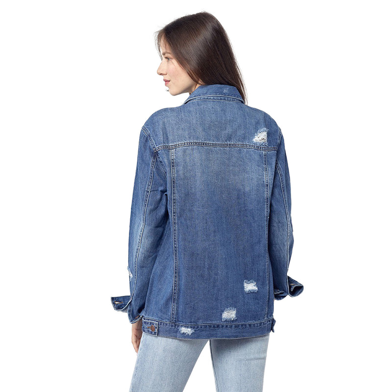 Risen Jeans Womens Loose Fit 90s Jacket