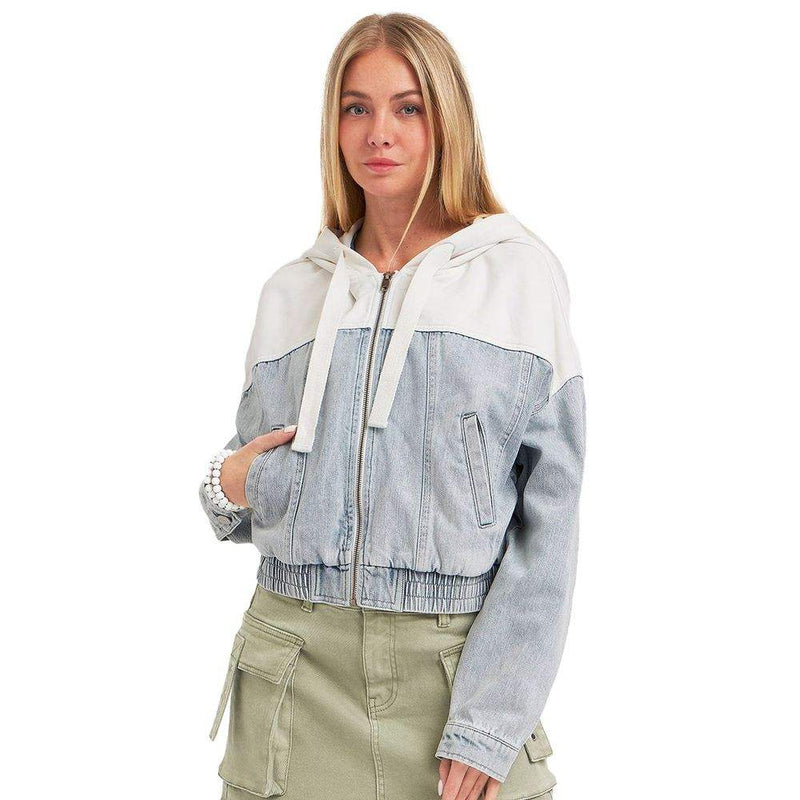 Risen Jeans Light Contrast Bomber Jacket