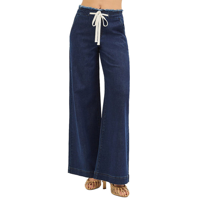 Risen Jeans Women's Dark Tie Wide Leg Pants