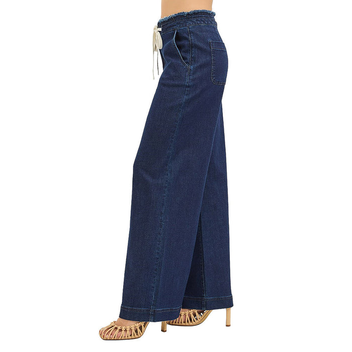 Risen Jeans Women's Dark Tie Wide Leg Pants