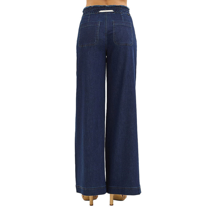 Risen Jeans Women's Dark Tie Wide Leg Pants