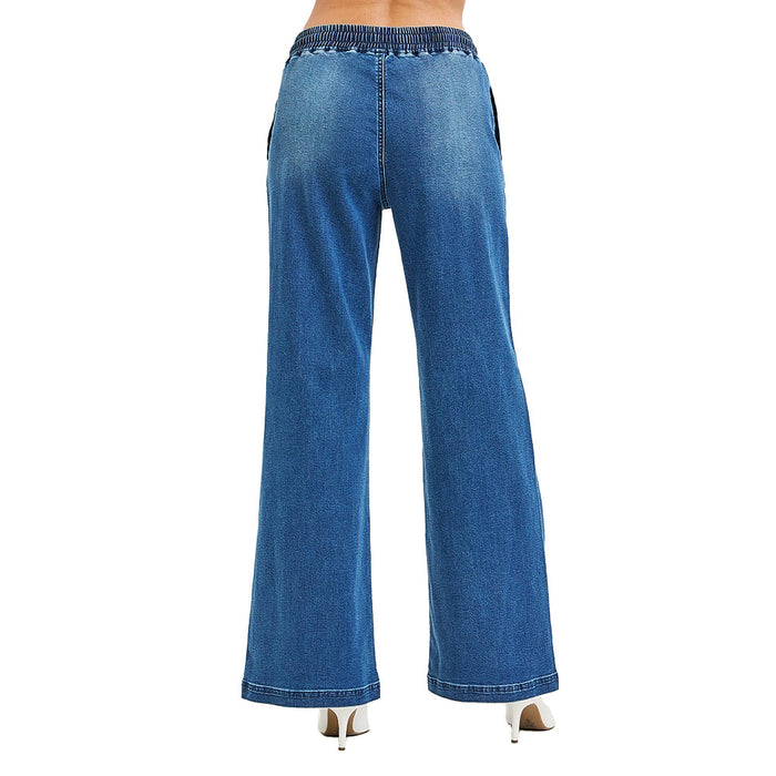 Risen Jeans Women's Medium Wash Wide Leg Jeans