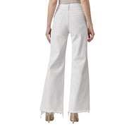 Risen Jeans Women's White High Rise Dad Jeans