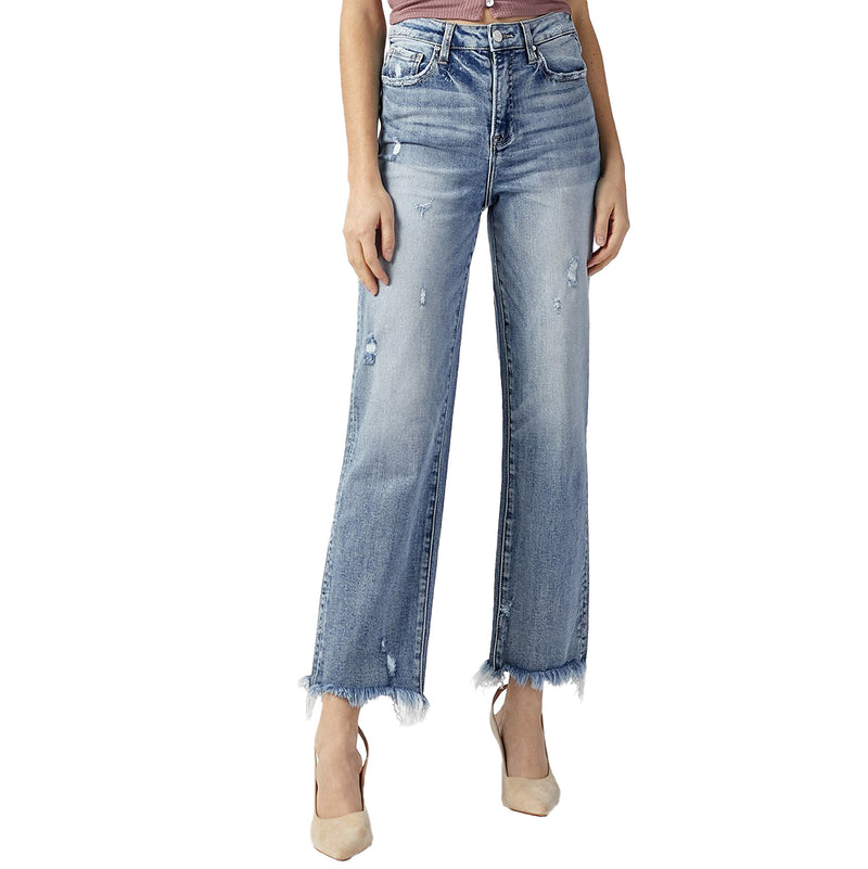 Risen Jeans Women's Light High Rise Straight Jeans