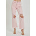Risen Jeans Womens High Rise Distressed Mauve Jeans