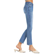 Risen Jeans Women's Medium Wash Ankle Straight Jeans