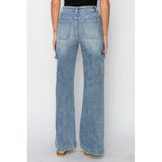 Risen Jeans Women's Medium Wash Cargo Jeans